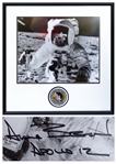 Alan Bean Signed 20 x 16 Photo From the Apollo 12 Mission